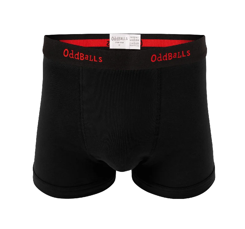 Black/Red - Mens Boxer Shorts