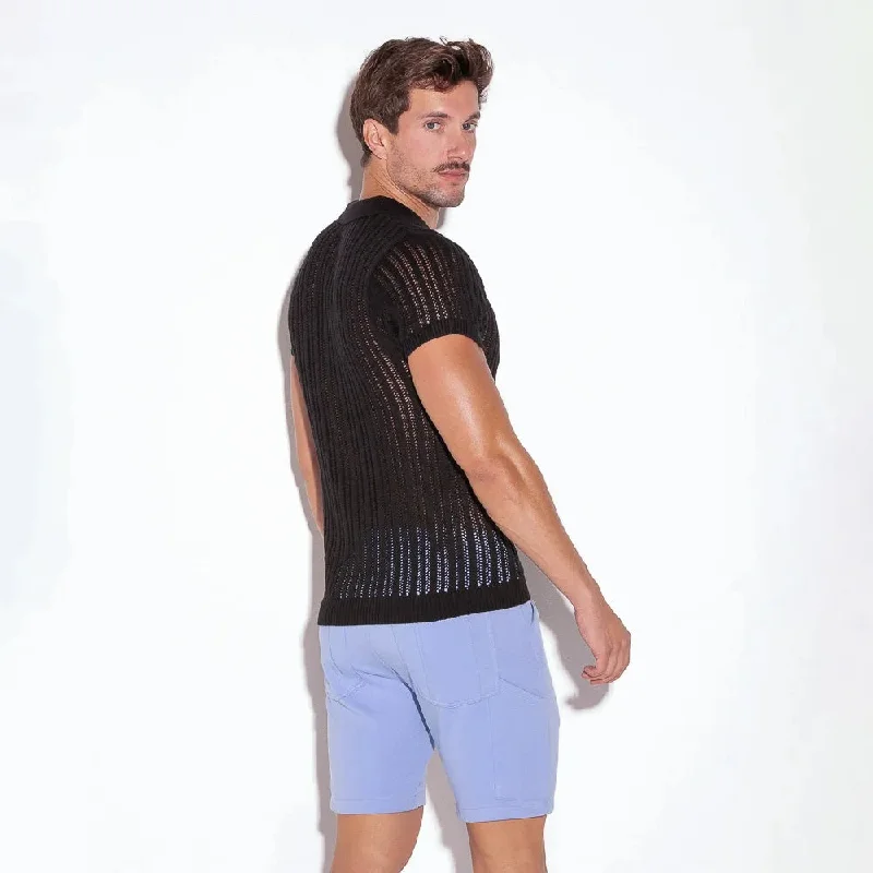 Code 22 knit polo shirt 7003 black