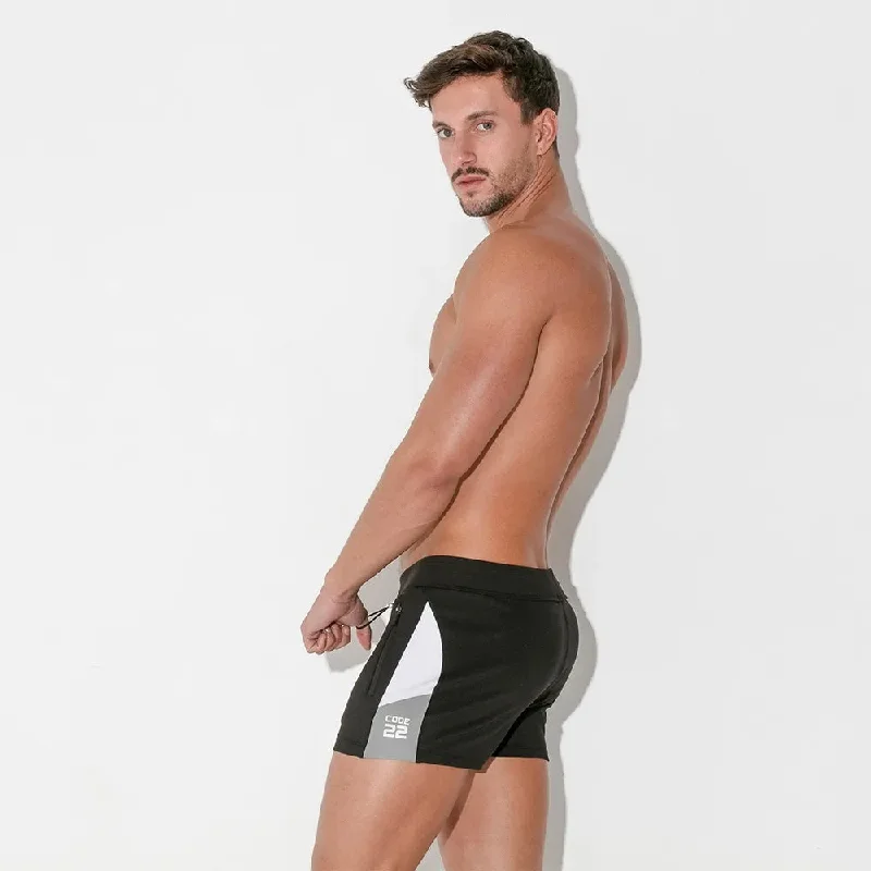 Code 22 Rush 2"" mini short w/zipper pockets 9924 black