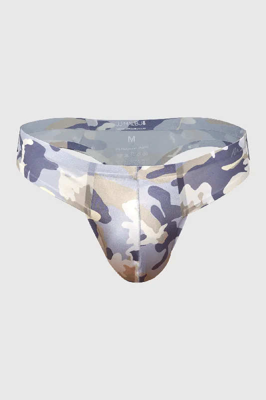 Lose-My-Breath Seamless Thong - White Camo