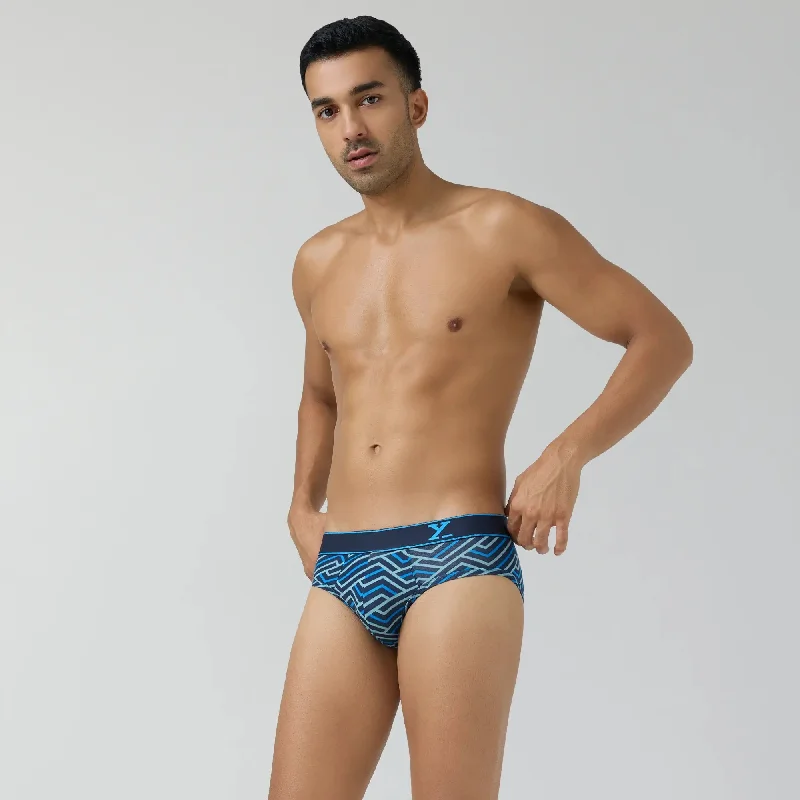 Parallax Cotton Briefs Blue Stripes