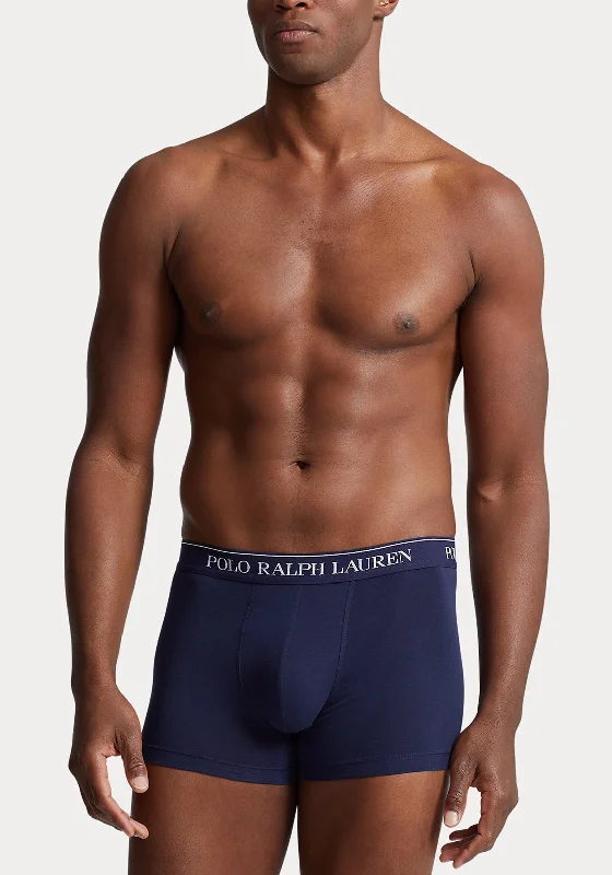 Ralph Lauren 3 Pack Stretch Cotton Trunks, Red Multi