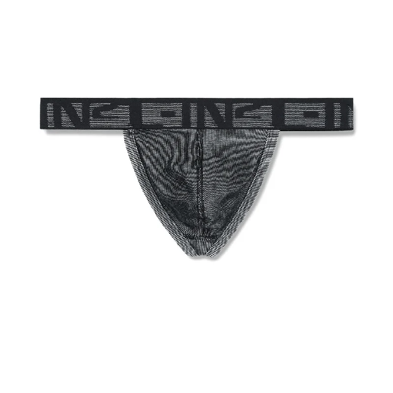 Undertone Thong Newsprint Black